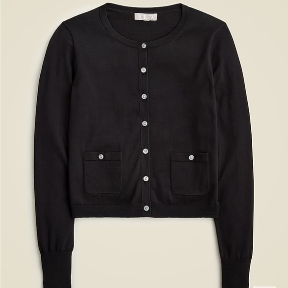 J. Crew Crewneck cardigan sweater in premium ultrafine cotton size M NWT CB893 - Picture 1 of 11